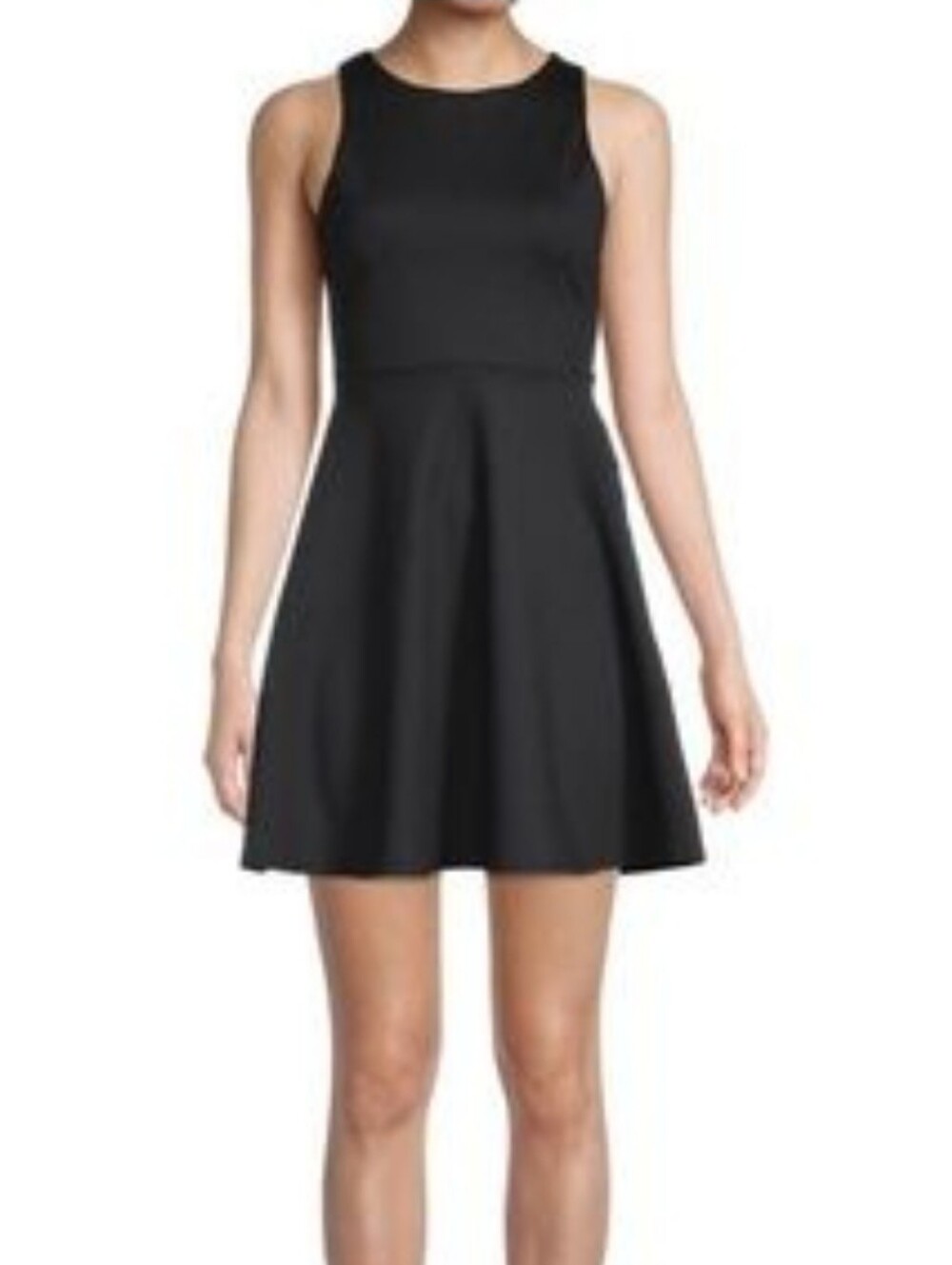 NWOT Susana Monaco Stretch Black Sleeveless Fit-and-Flare Tank Dress Small